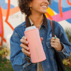 BrüMate Hopsulator Slim Can Cooler Insulated for 12oz Slim Cans | Skinny Can Insulated Stainless Steel Drink Holder for Hard Seltzer, Beer, Soda, and Energy Drinks (Matte Black)