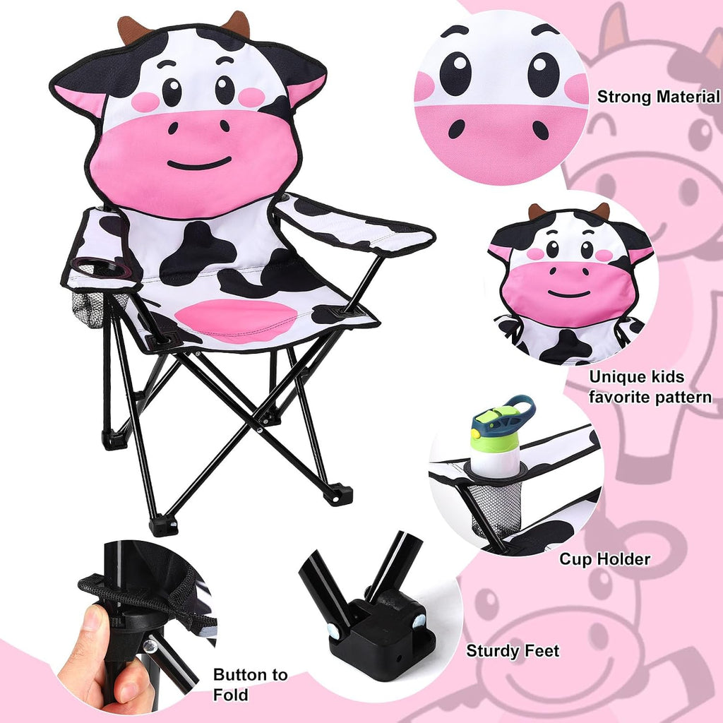 KABOER Kids Outdoor Folding Lawn and Camping Chair with Cup Holder and Carrying Bag, Children's Camping Chairs
