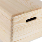 Compactor ran6481 Box with Lid, Raw Wood, 40 x 30 x 23 cm