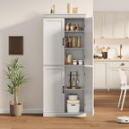 70" Tall Kitchen Pantry Cabinets Pantry Cabinet with 2 Doors and 3 Adjustable Shelves, Freestanding Cupboard, Modern Storage Cabinet for Living Room, Kitchen