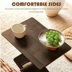 YUNMUARY-C Shaped Couch End Table,Skinny Entryway Table,Modern Wooden Nightstand,11.61 Inches Wide Walnut Slim Side Table for Bedroom,Living Room and Corners,Easy Assembly.