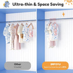 Baby Hangers 100 Pack Non-Slip Kids Plastic Hangers for Closet, Space Saving Toddler Hanger for Infant Clothing, Childrens Hanger Pink