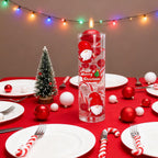 139Pcs Christmas Vase Filler, White and Red Candy Cane Decor, ClassicGreen Set Christmas Floating Vase Fillers for Home Table Centerpieces Decorations (Classic White Red Set)