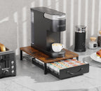 HFHOME Coffee Pod Holder Drawer Compatible with Nespresso, 48 Small or 24 Large VertuoLine Pods, Coffee Capsule Storage Organizer for Vertuo - Coffee Capsule Holder for Home Kitchen