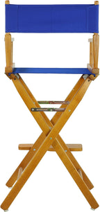 Casual Home 30" Director's Chair Honey Oak Frame-with Royal Blue Canvas, Bar Height