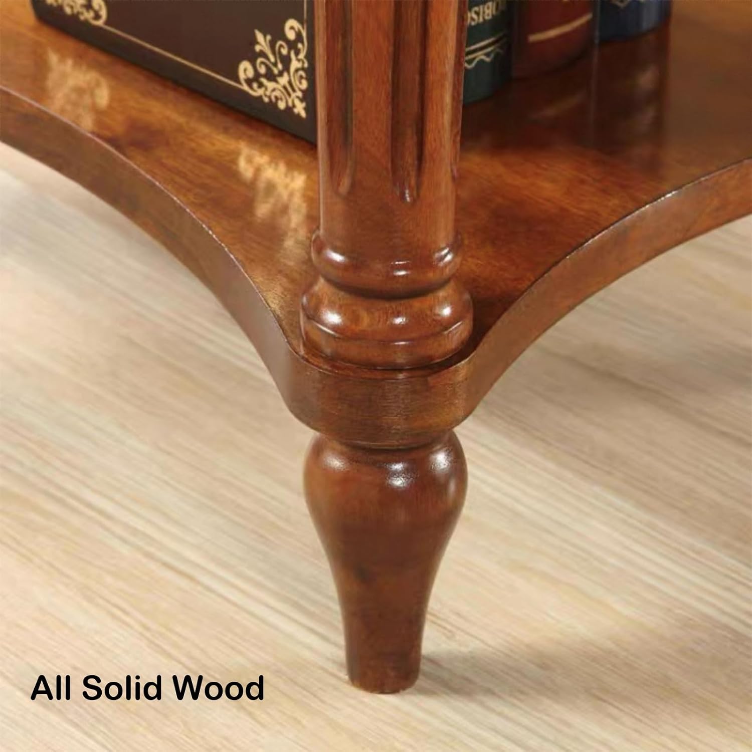 YUNMUARY-Oval End Table Cherry Finish Wood Side Table with Storage Shelf,Modern Living Room Accent Tables Wooden Nightstand Mid-Century End Tables for Sofa,No-Tools Assembly Dark Cherry