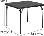 EMMA + OLIVER Kids Black Folding Table