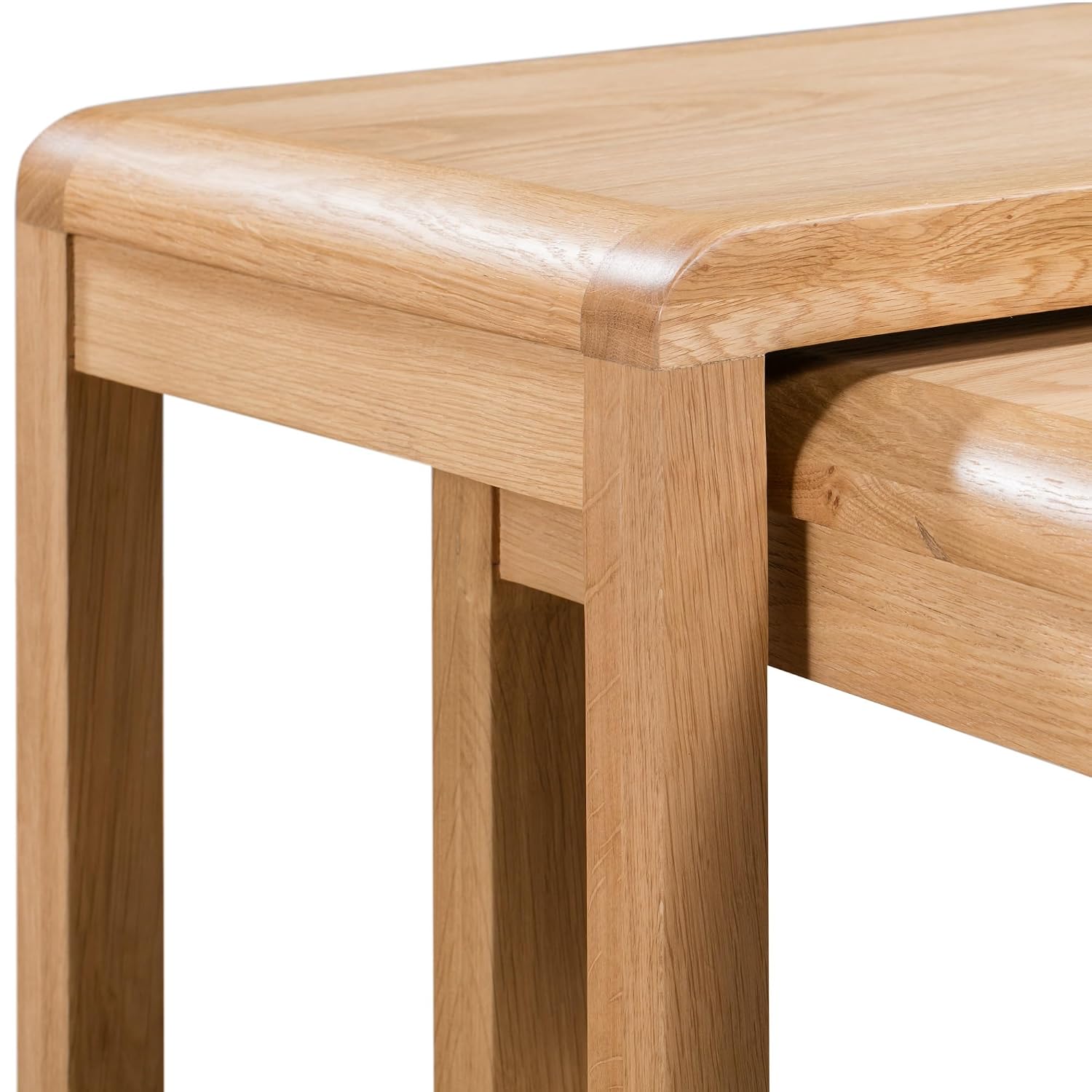 Julian Bowen Curve Oak Nest Of 2 Tables - Nesting