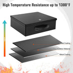 Fireproof Document Box, Fire Resistant Safe Box with Key Lock for Home, Portable Fireproof Lock Box for Personal Items, Passport, Cash, Tablet, X Large 13.2" x 11" x 4.13"