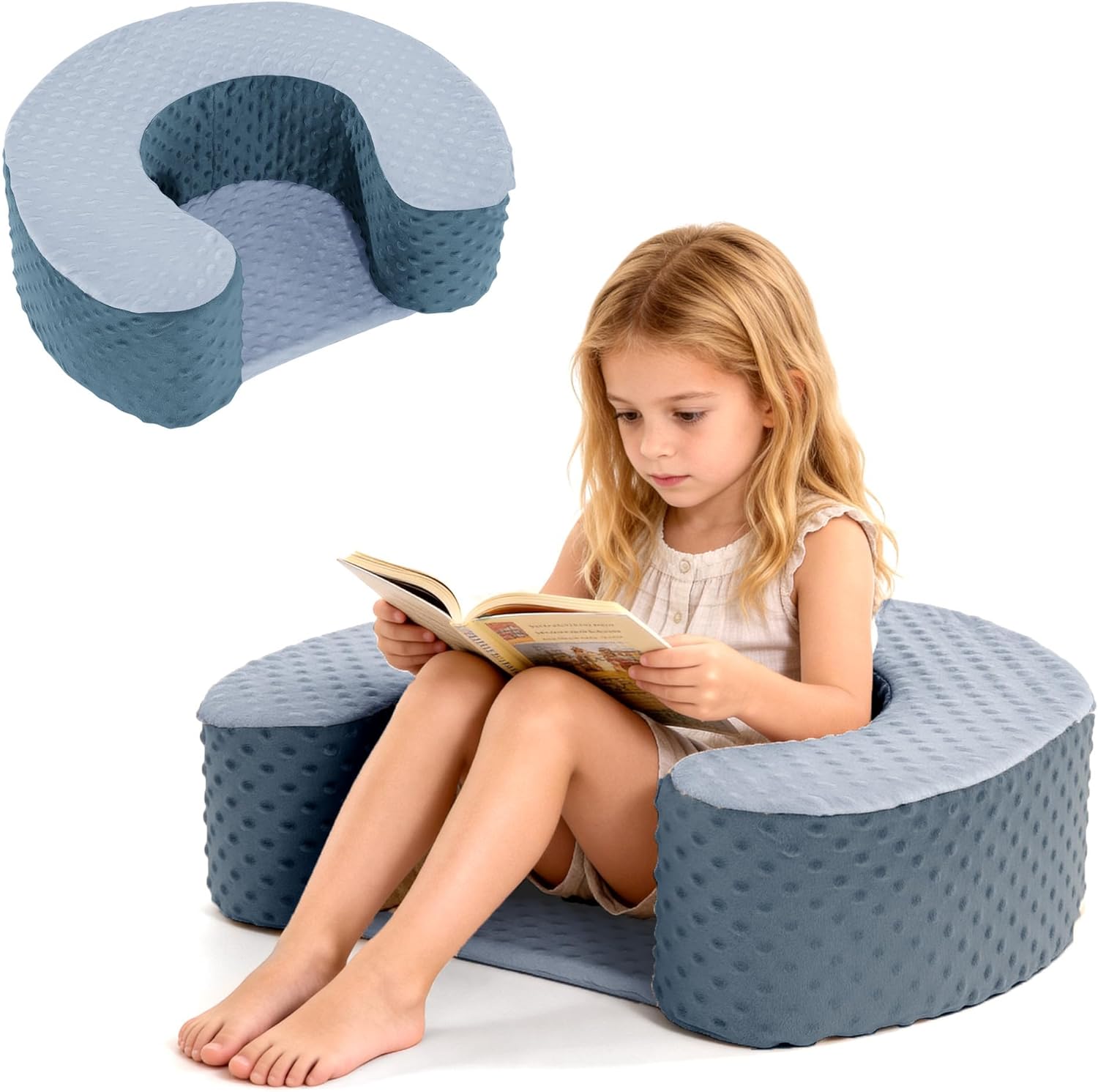 MABOZOO Children Activity Seat Cushion, Soft Foam Floor Seat for Play, Reading and Sensory Development, Plush Cushioned Play Seat for Kids