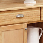 Homestyles General Line Natural Wood Mobile Kitchen Cart