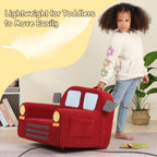 MOMCAYWEX Comfy Toddler Chair, Snuggly Kids Armchair, Red Fire Truck