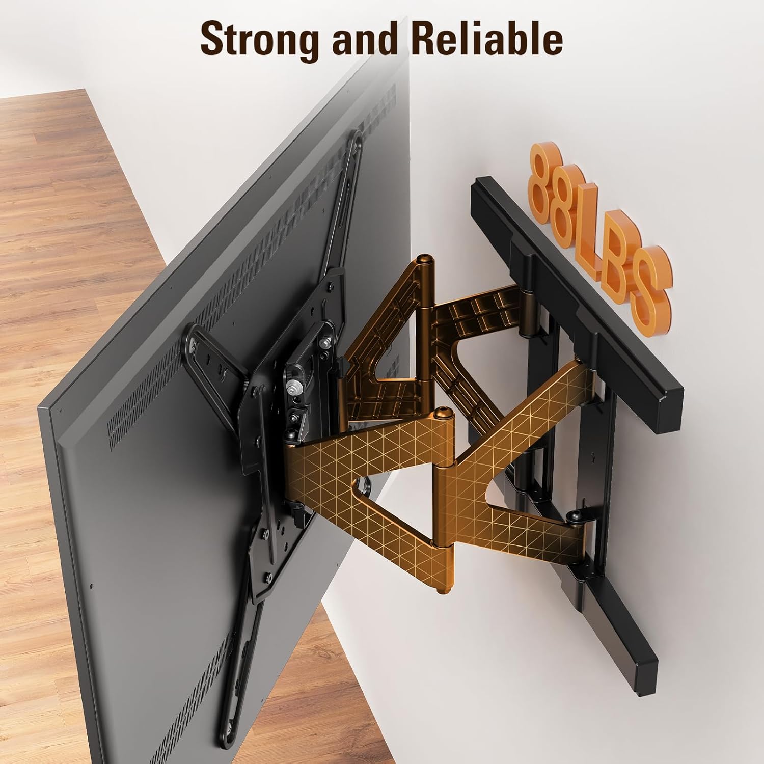 Mounting Dream Ultra Slim Full Motion TV Wall Mount, Low Profile Articulating TV Mount for 26 to 75 Inch TVs - Smooth Extension, Swivel, Tilt, Fits 16" Studs, Max VESA 400x400mm, Holds 88lbs