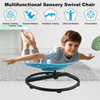 Spinning Chair for Autistic Kids, Sensory Swivel Chair with Safety Handles, 330LBS Weight Capacity, Spinning Toy for Kids Autism & ADHD Age 3+, Sensory Product for Body Balance