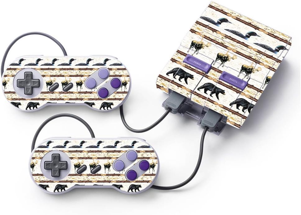 MightySkins Skin Compatible with Nintendo Super NES Classic - Lodge Stripes | Protective, Durable, and Unique Vinyl Decal wrap Cover | Easy to Apply, Remove, and Change Styles | Made in The USA
