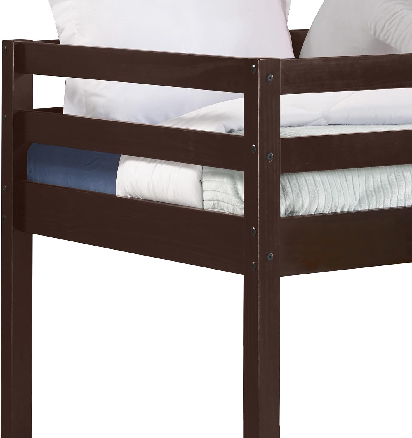 Espresso Twin Loft Bed with Ladder