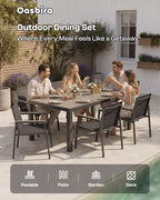 Outdoor Dining Chairs Set of 2, Aluminum Patio Armchairs, All Weather Patio Dining Furniture for Backyard, Deck, Poolside (Gray)