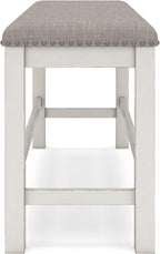 Signature Design by Ashley Robbinsdale 49" Counter Height Dining Bench, Antique White