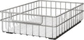 Stainless Steel Pull Out Cabinet Organizer(11.8"W x 16.5"D x 4.7"H)-1 Pack, Minimalist Design Frame, Full-Extension Slide Rails, Easy Installation for Pantry Organizers or Kitchen Cabinet Organizer