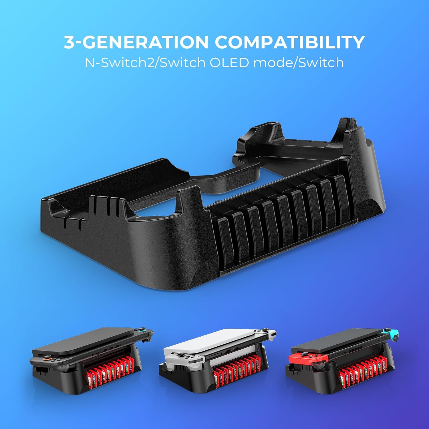 Desktop Holder Playstand Mount Bracket for Switch 2 Stand/Switch 2 Flat Dock Angled Stand Enhance Heat Dissipation
