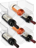 Oggi 12 Bottle Clear Wine Storage Rack & Water Bottle Rack with Secure Stack Tabs