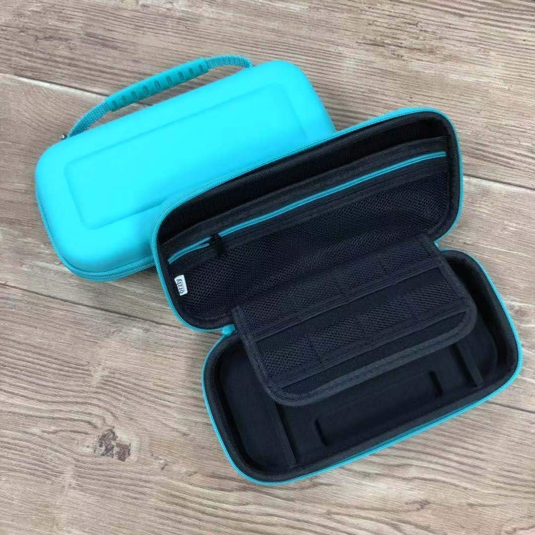 Orzly Turquoise Carry Case for Switch Lite - Portable Travel Case with Game Storage & Accessories - Gift Box Edition
