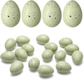 SiliFine 16 Pcs Easter Speckled Eggs 2.4 in Plastic Speckled Eggs Bowl and Vase Filler for DIY Spring Displays and Easter Decorations Vase Decorating (Cyan)
