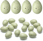 SiliFine 16 Pcs Easter Speckled Eggs 2.4 in Plastic Speckled Eggs Bowl and Vase Filler for DIY Spring Displays and Easter Decorations Vase Decorating (Cyan)
