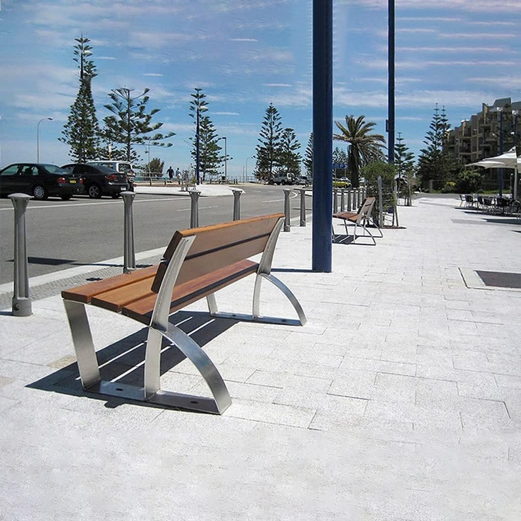 Patio Benches for Outdoors Creative Outdoor Bench Park Chair Square Galvanized Sheet Seat Community Landscape Leisure Garden Benches for Outdoors