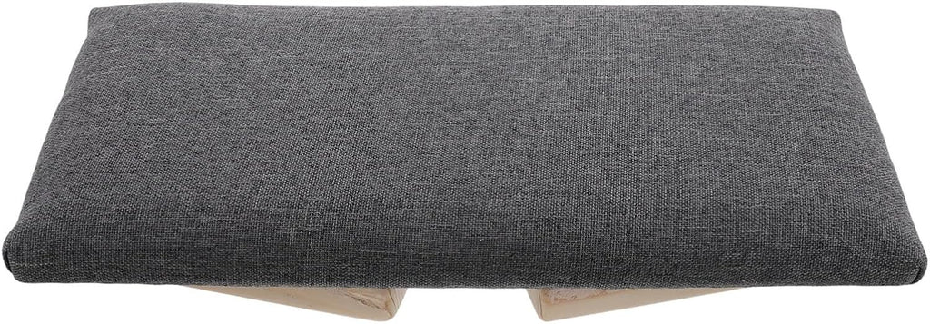 Foldable Wooden Stool Meditation Bench Deep Gray Ergonomic Kneeler Chair for Yoga Prayer and Mindfulness Sitting