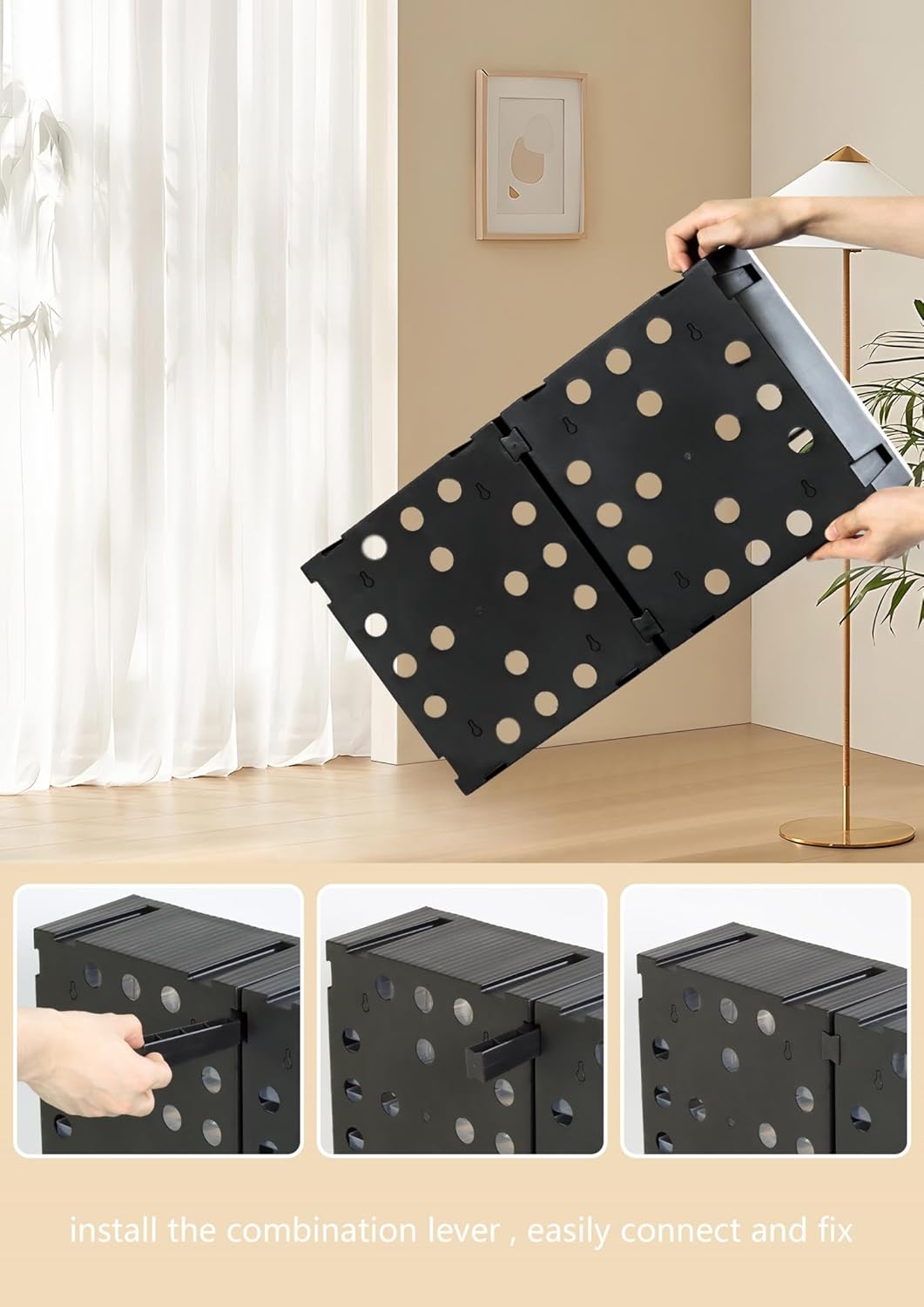 Gonice Craft Cabinet Organizer, 24 Drawer Plastic Parts Cabinet, Tool Storage Box for Screws, Nuts and Small Parts