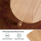 Oak Stackable Stool, Small Plant Stand, Round Wooden Stool for Dining Room, Living Room, Entryway, Classroom, School, 15.4" x 15.4" x 16.7”, Natural