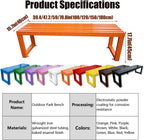 Outdoor Bench, Patio Park Garden Outdoor Metal Bench,Weatherproof Patio Benches With Slatted Seat,3.3ft 3.9ft 4.9ft 5.9ft All-Weather Garden Benches For Porch,Patio,Lawn And Backyard(White,4.9ft)