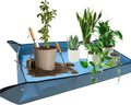 59" x 39" Extra Large Plant Repotting Mat, Foldable Gardening Mat for Indoor, Transplanting Houseplants, Pot Out, Mix Soil and Mess Control, Gardening Gifts for Women Men Plant Lover(Blue)