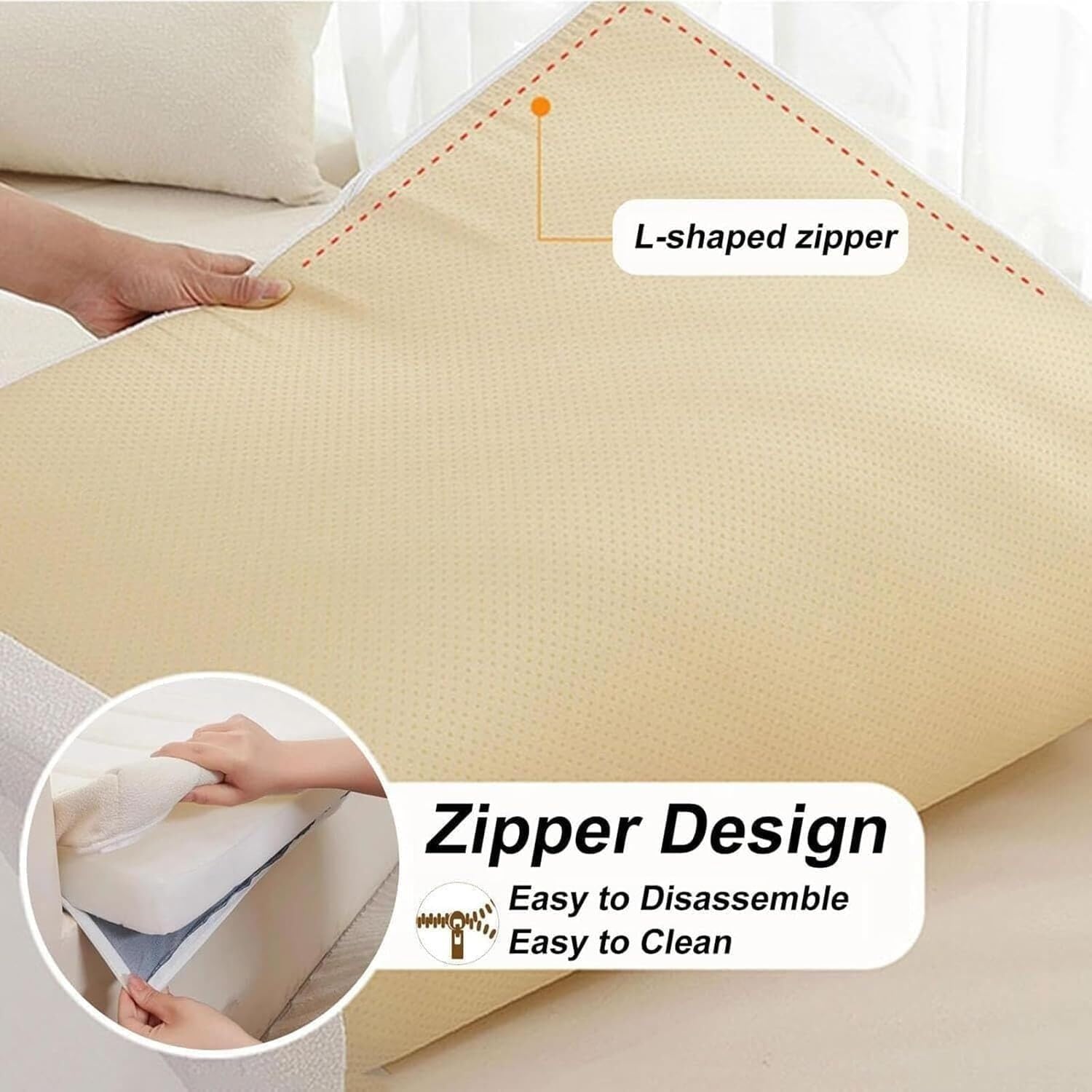 Bench Cushion for Indoor Outdoor Furniture Tufted Thicken Bay Window Seat Cushion Non Slip Waterproof Dining Piano Bench Pad Pillow Anti Cat Scratch for Patio Porch Swing(8,73x20in/185x50cm)