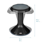 ECR4Kids ACE Active Core Engagement Wobble Stool, 18-Inch Seat Height, Flexible Seating, Black