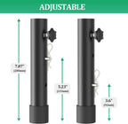 Folding Table Risers for Straight/Bent Leg, Durable Table Leg Extensions 2 Levels/Heights Table Leg Extenders 3.6in | 5.2in - All for Treating Your Back Pain (4-Pack)