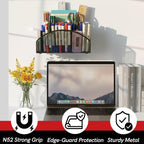 Magnetic Dry Erase Marker Holder for Whiteboard, 5 Slots Metal Pen Holder with Strong Magnets, 10inch Large Capacity Storage Basket Organizer for Office, School and Home (Black)