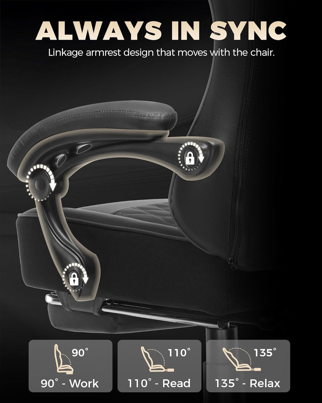 GTPLAYER Gaming Chair, 𝐁𝐢𝐠 𝐚𝐧𝐝 𝐓𝐚𝐥𝐥 Gaming Chair for Adults, 𝐖𝐢𝐝𝐞 𝐒𝐞𝐚𝐭 Computer Game Chairs with 𝐓𝐡𝐢𝐜𝐤 𝐏𝐨𝐜𝐤𝐞𝐭 𝐒𝐩𝐫𝐢𝐧𝐠 𝐂𝐮𝐬𝐡𝐢𝐨𝐧 & Footrest, Carbon Black