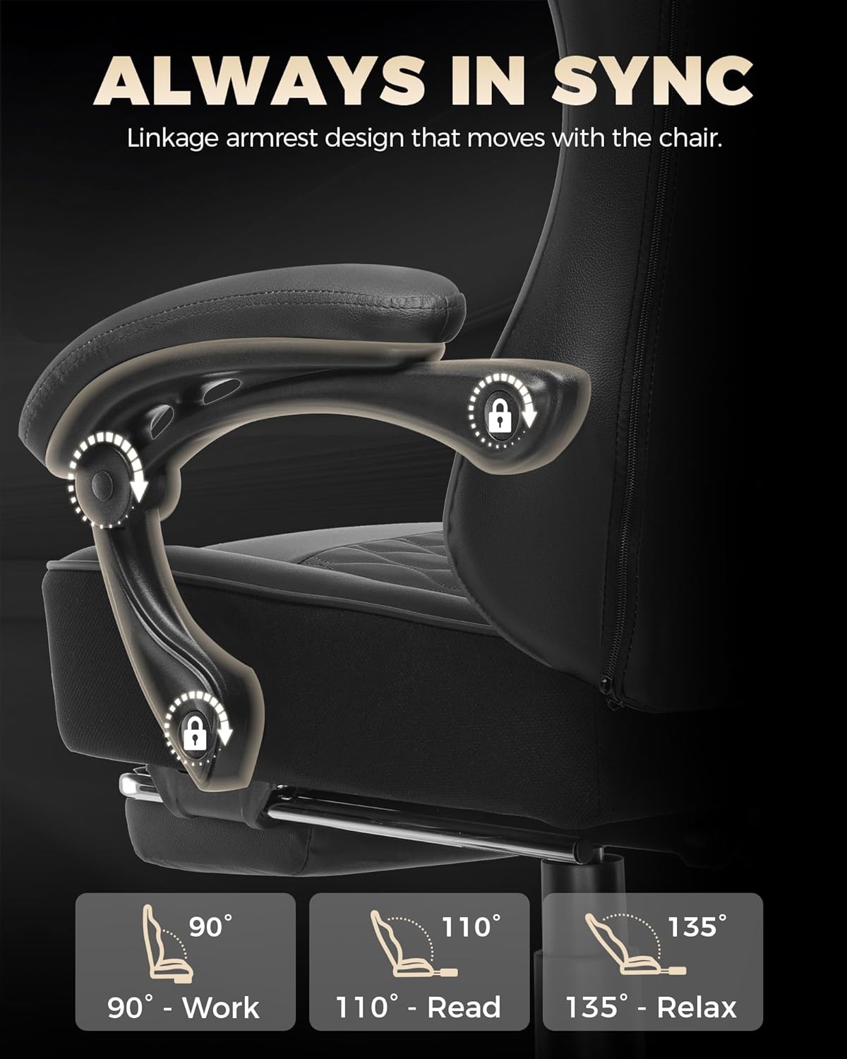 GTPLAYER Gaming Chair, 𝐁𝐢𝐠 𝐚𝐧𝐝 𝐓𝐚𝐥𝐥 Gaming Chair for Adults, 𝐖𝐢𝐝𝐞 𝐒𝐞𝐚𝐭 Computer Game Chairs with 𝐓𝐡𝐢𝐜𝐤 𝐏𝐨𝐜𝐤𝐞𝐭 𝐒𝐩𝐫𝐢𝐧𝐠 𝐂𝐮𝐬𝐡𝐢𝐨𝐧 & Footrest, Carbon Black