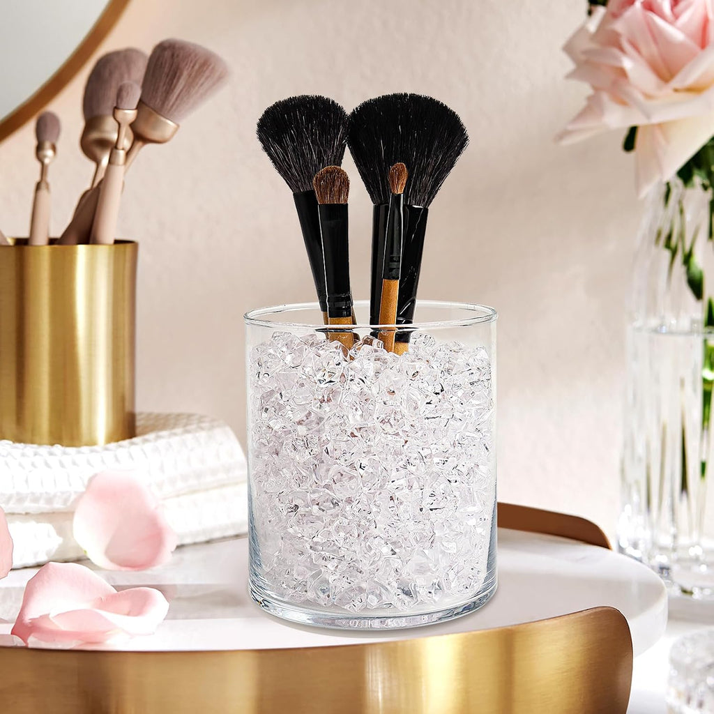 Fake Ice Cubes,1200 Pcs Clear Rocks for Vases,11 * 14 mm Plastic Diamonds,Plastic Ice Cubes Vase Fillers for Centerpieces