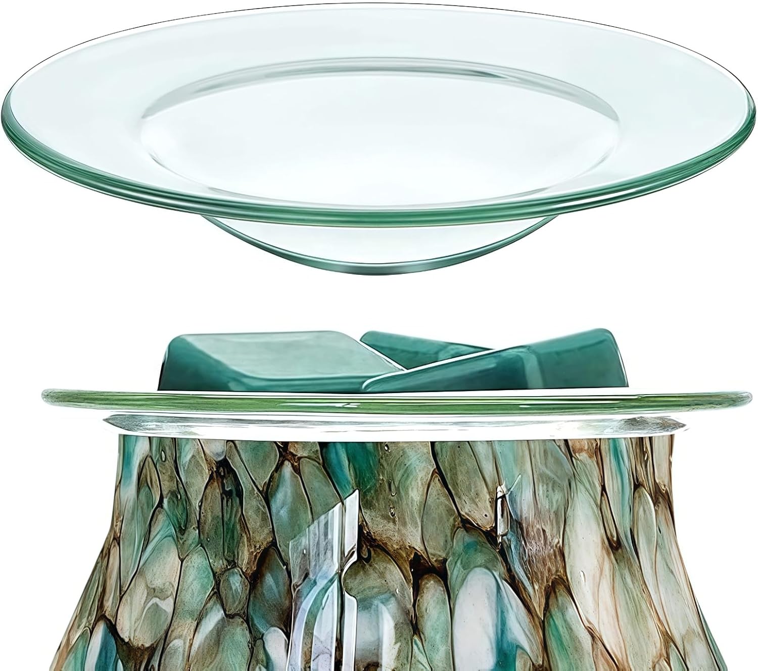 Replacement Glass Dish for Oil Burner and Wax Melt Burner, Round Glass Tray for Aromatherapy Lamp and Tart Warmer 12cm (4Pcs, 4.5")