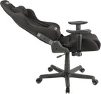 Techni Sport High Back Racing Chair with Foam Seat and Padded Arms, Reclining Gaming Chair with Height and Tilt Adjustment, Black