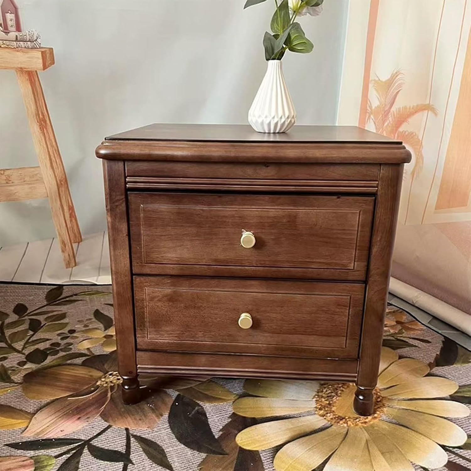 Bed Side Table Modern Mid-Century for Nightstand for Bedroom Or End Table Living Room,(F)