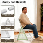 12 Pack Folding Chairs, PU Leather Folding Dining Chairs with Padded Cushion Seat & Back, Indoor Outdoor Folding Chair Set for Home Office, Parties, Events, Wedding, Extra Guest Seating