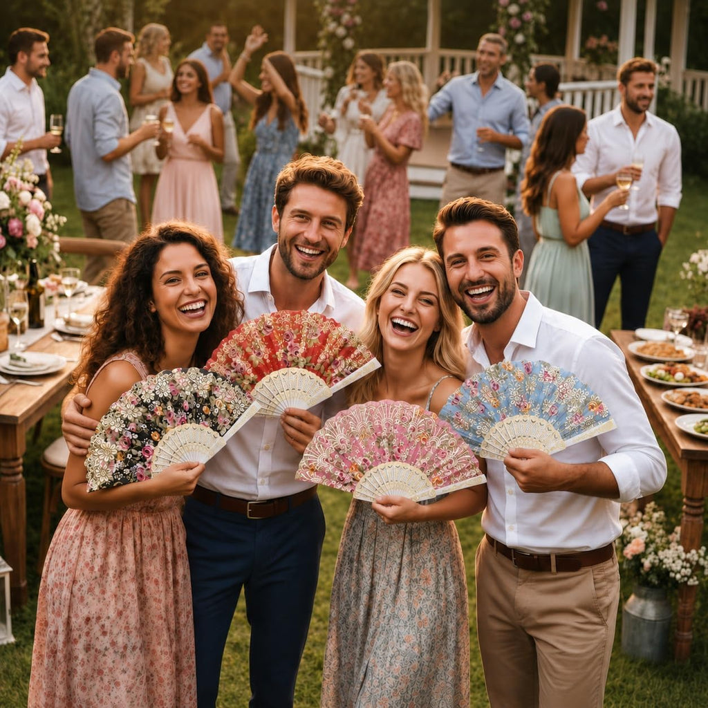 Spanish Style Folding Fan, Decorative Floral Hand Fan with Plastic Frame, 42cm Foldable Dance Fan for Women, Costume, Wedding, Flamenco Party, Stage Performance and Photo Props(Set2)