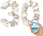 30Pcs 4"-6'' Oyster Shells for Crafts Large Oyster Shells for Crafts Christmas Ornaments Natural Oyster Shell Beach Themes Home Decor Painting Wedding
