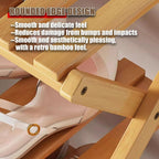 The 9-Tier No-Assembly Bamboo Rack, Foldable Accordion Corner Shoe Shelf, Collapsible Vertical Shoe Organizer with 3–9 Tier Options for Entryway,Closet and Small Spaces (Wood, 6 Tier)