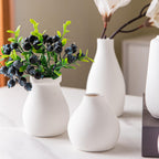 Ceramic Bud Vase Set of 12, White Small Vases | Mini single stem vases for flowers, wedding centerpieces, dining table, shelf display, modern decor accents