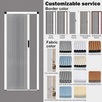 40x57 Retractable Aluminum Sliding Door – Soundproof, Waterproof Low Track Interior Folding Doors for Closet, Room Divider, Living Room, Bedroom, Kitchen, Office White (WxH) 47x76in/119.4x193cm